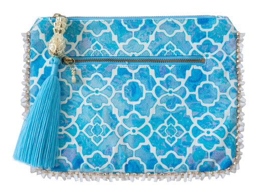AZURE MOSAIC CLUTCH BAG