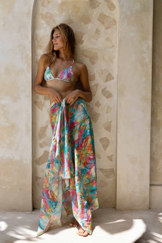 LIQUID RAINBOW COTTON SARONG