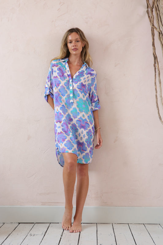 ORCHID PARADISE BEACH SHIRT