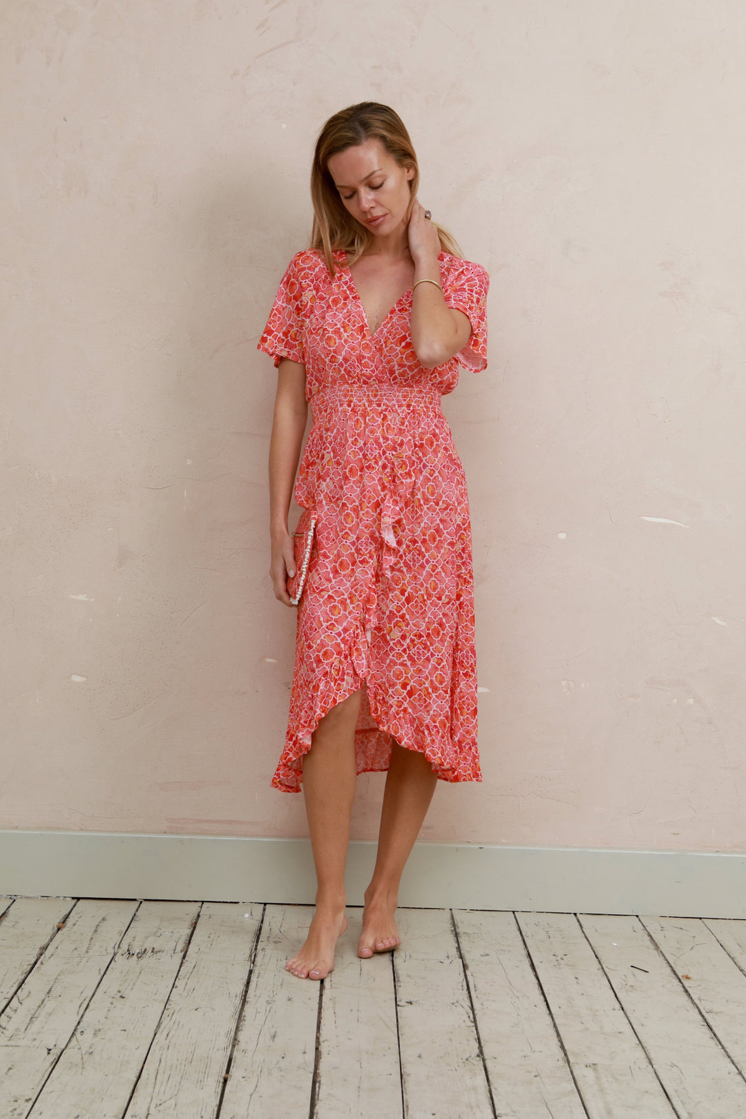 MARBLE MOSAIC CROATIA CRINKLE MIDI DRESS – Sophia Alexia