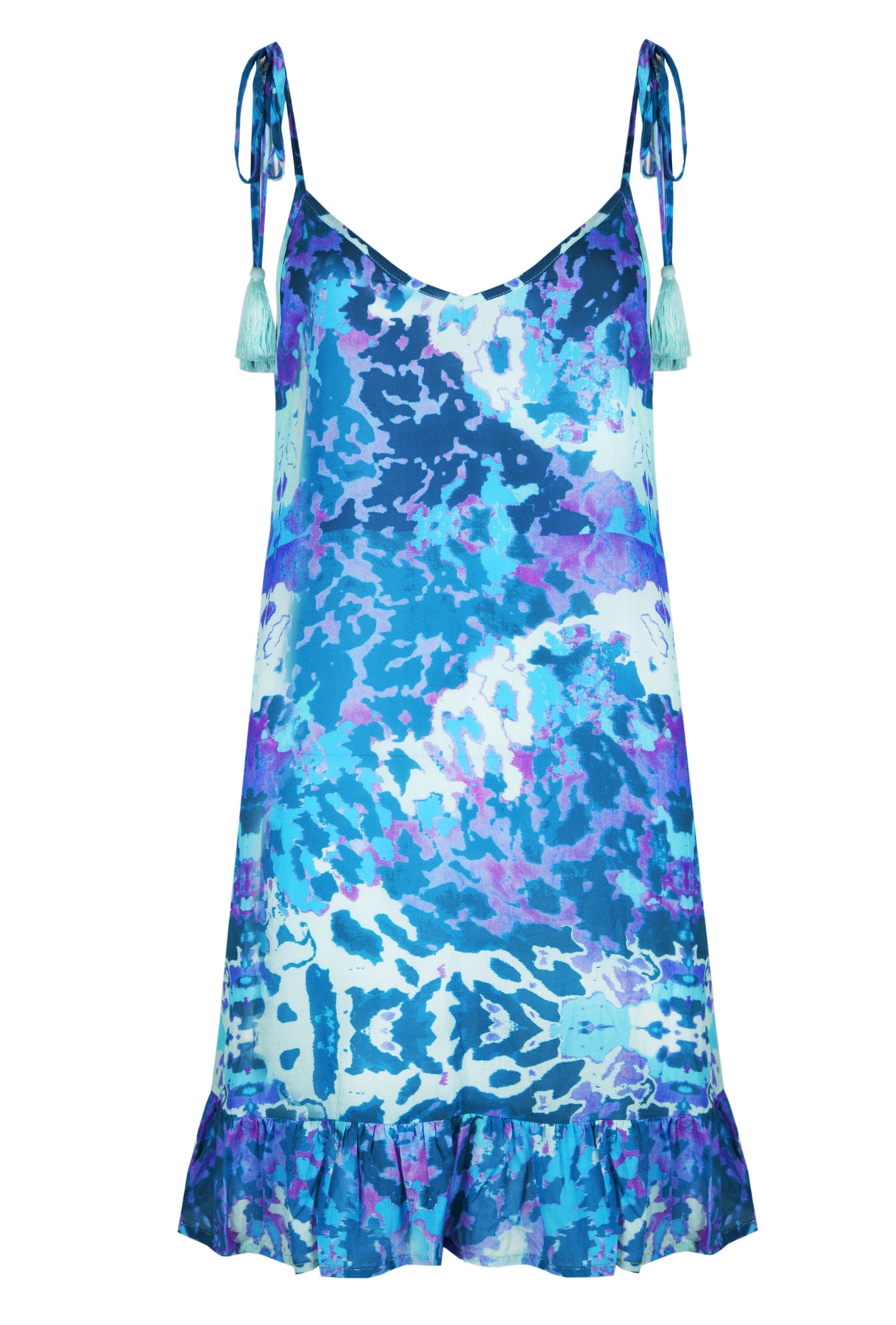 EXOTIC BLUE MINI SUN DRESS – Sophia Alexia