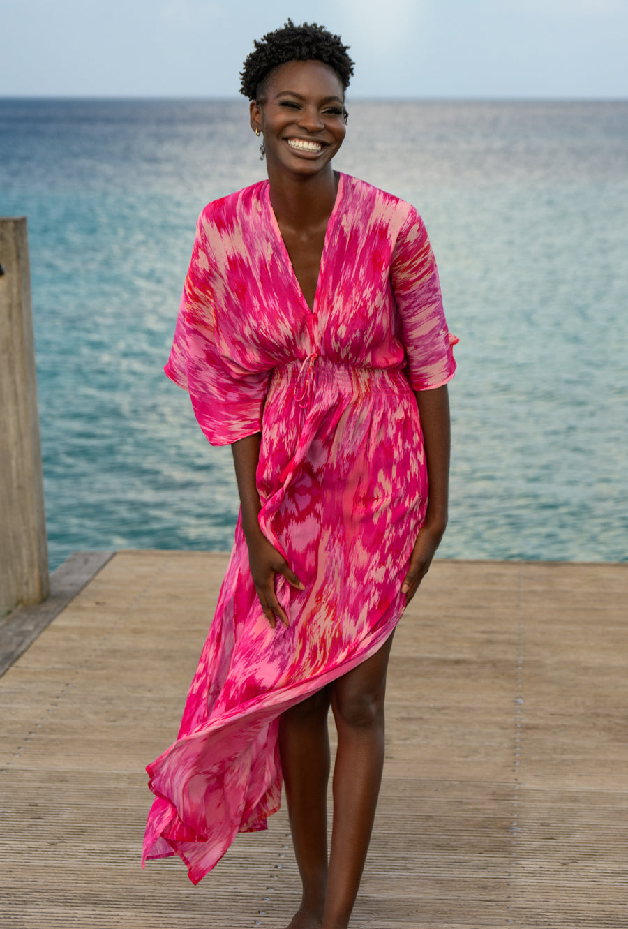 magenta beach dress MAGICAL MAGENTA CAPRI KIMONO – Sophia Alexia